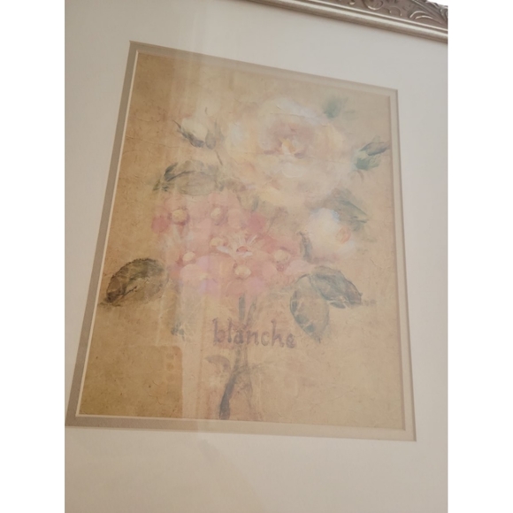 BRAND NEW 4 Piece Set: Vintage Framed French Jaune, Blanche, Rose, Paix - Picture 9 of 16